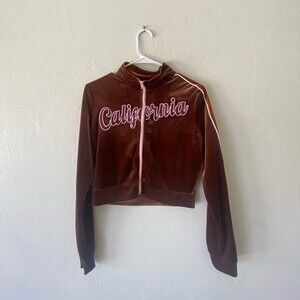 SHEIN brown California velour jacket S